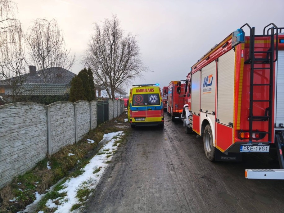 Zdjęcie z miejsca zdarzenia /KP PSP w Kępnie /