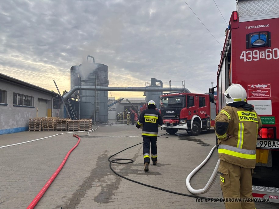 Zdjęcie z miejsca zdarzenia /KP PSP Dąbrowa Tarnowska /Państwowa Straż Pożarna