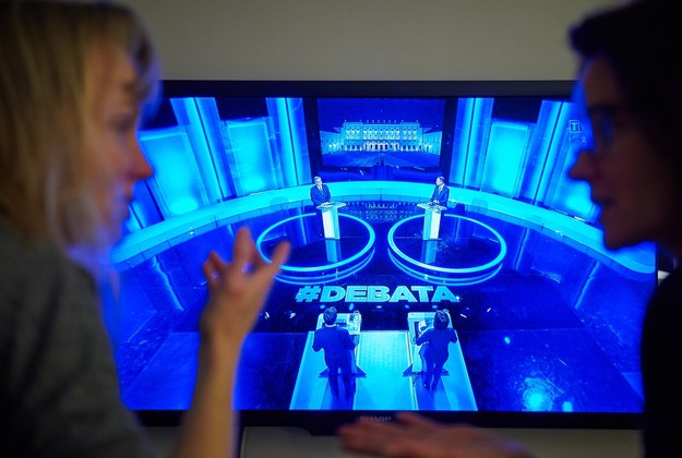 Zdjęcie z niedzielnej debaty telewizyjnej /Adam Warżawa /PAP