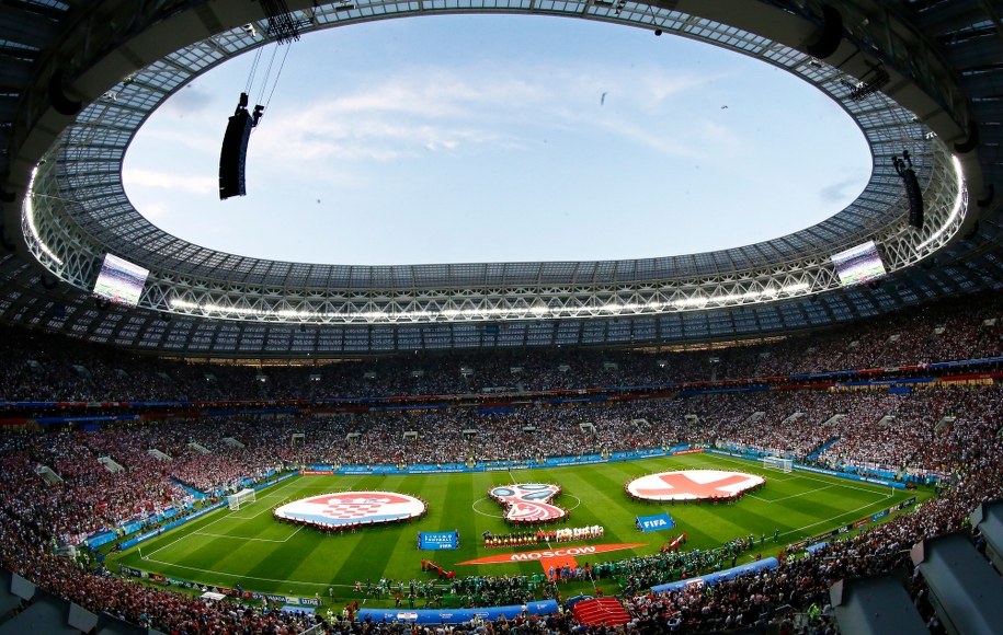 Zdjęcie z półfinału Chorwacja-Anglia. /Abedin Taherkenareh   /PAP/EPA