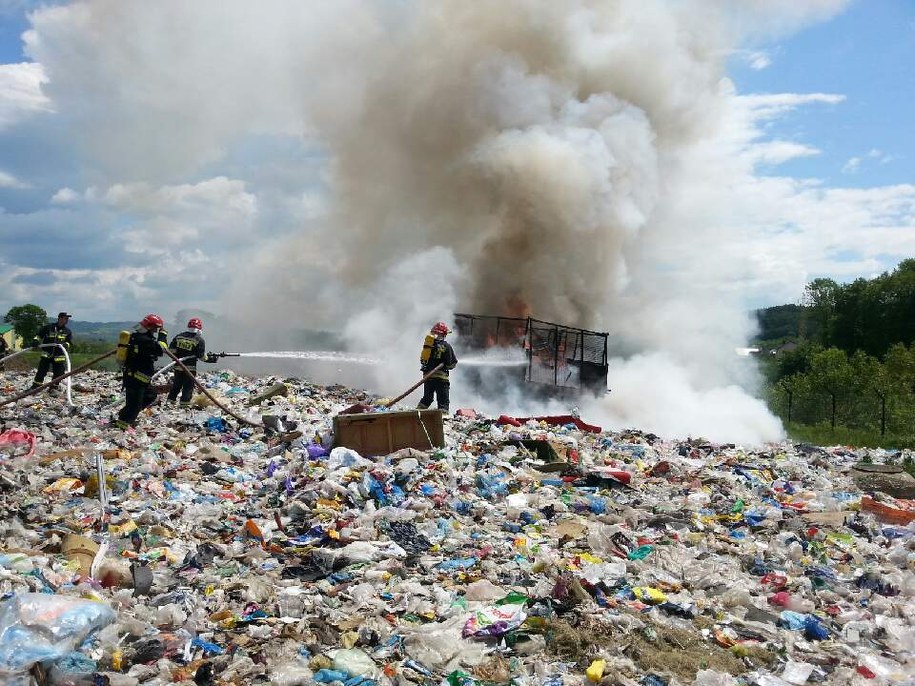 Zdjęcie z pożaru na wysypisku /Gorąca Linia RMF FM /Gorąca Linia RMF FM