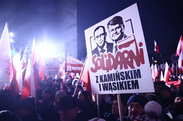 Zdjęcie z "Protestu Wolnych Polaków", który odbył się w czwartek w Warszawie. /AA/ABACA /East News