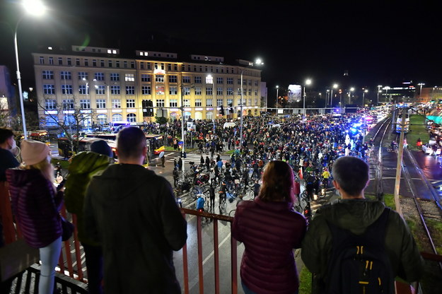 Zdjęcie z wczorajszego protestu we Wrocławiu / 	Maciej Kulczyński    /PAP