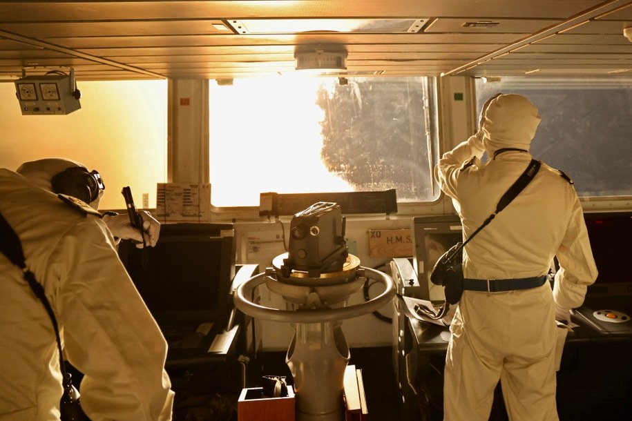 Zdjęcie zrobione przez załogę brytyjskiego okrętu HMS Diamond /źrodło: Ships crew /PAP/EPA
