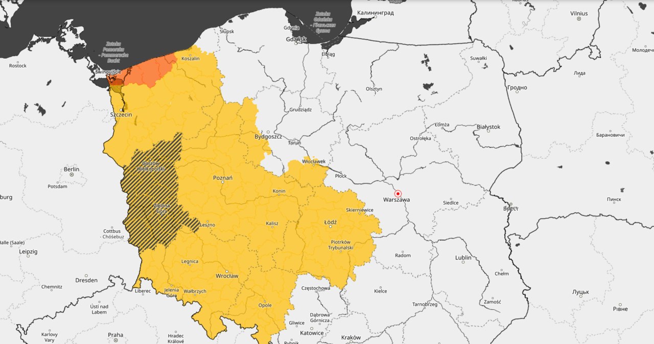 Ze środy na czwartek średnia prędkość wiatru wyniesie 70 km/h /IMGW /materiały prasowe