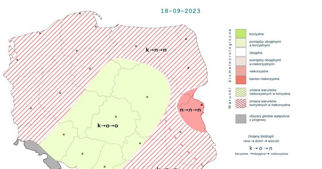 Ze względu na duchotę w większości kraju w ciągu dnia warunki będą niekorzystne /IMGW /