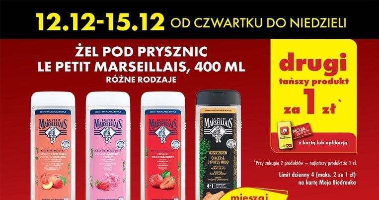 Żele pod prysznic Le Petit Marseillais za złotówkę w Biedronce /Biedronka /INTERIA.PL