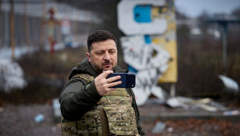 Zełenski 1,3 km od pozycji rosyjskich i 500 metrów od szarej strefy