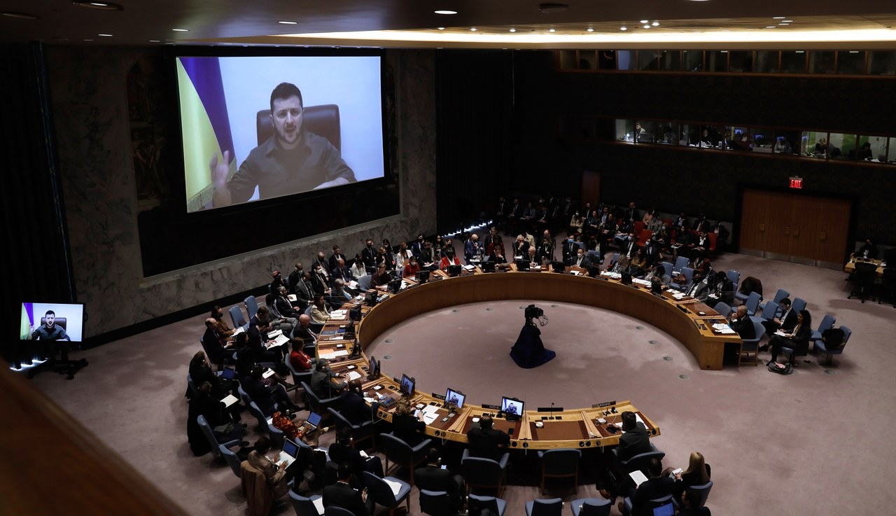 Zełenski: Rosja zmieniła swoje weto w Radzie Bezpieczeństwa w prawo do zabijania