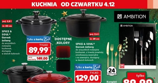 Żeliwne garnki i brytfanny Spice & Soul w promocji w Kauflandzie – tylko od 4 do 9 grudnia /Kaufland /INTERIA.PL