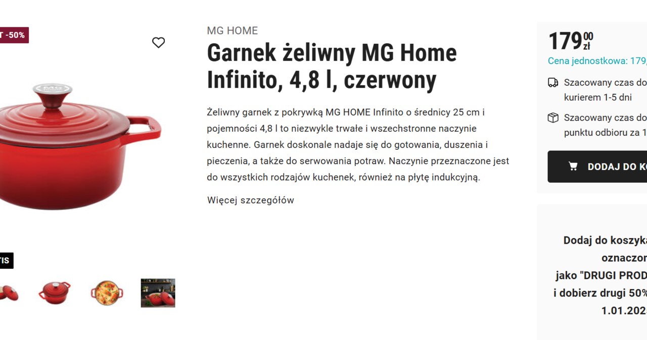 Żeliwne garnki od Magdy Gessler 50% taniej w Biedronce! Nie przegap okazji! /Biedronka Home