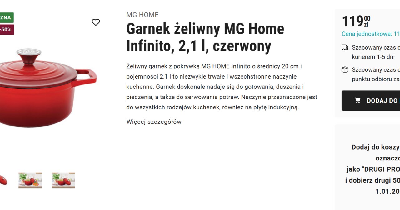 Żeliwne garnki od Magdy Gessler 50% taniej w Biedronce! Nie przegap okazji! /Biedronka Home