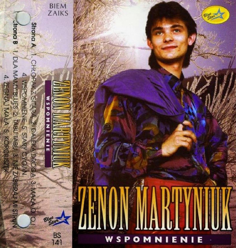 Zenek Martyniuk na okładce płyty "Wspomnienie" z 1994 roku /