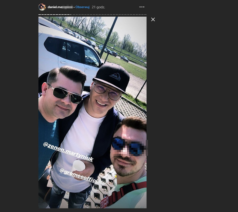 Zenek Martyniuk w nowej fryzurze z synem i Groomiem  (Screen z instagram.com/daniel.martyniuk) /Instagram /Instagram