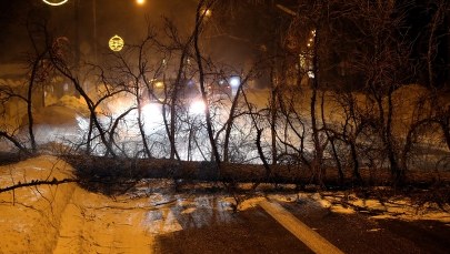Zerwane linie, utrudnienia na kolei. Silne wichury na południu Polski