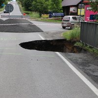 Zniszczenia po ulewach w Alwerni w Małopolsce 