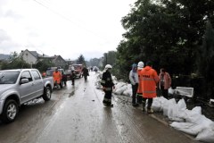 Zerwany most w Rajczy w Śląskiem