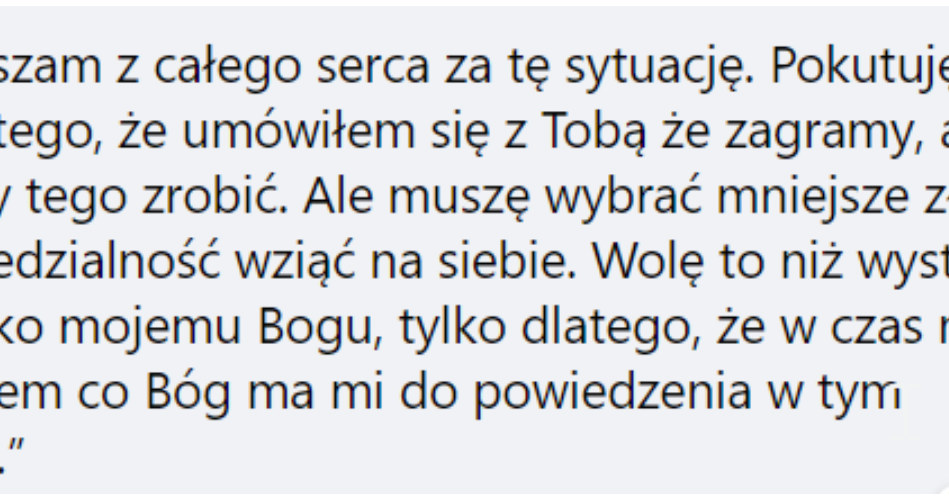 zespół weselny odwołał występ /Facebook