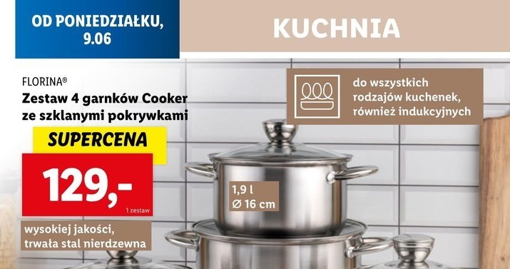 Zestaw garnków Florina w Lidlu /Lidl /INTERIA.PL