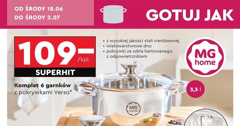 Zestaw garnków na lata od Magdy Gessler w Biedronce! Sprawdź, zanim zniknie /Biedronka /INTERIA.PL