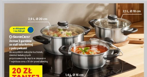 Zestaw garnków z Lidla do codziennego gotowania /Lidl /INTERIA.PL