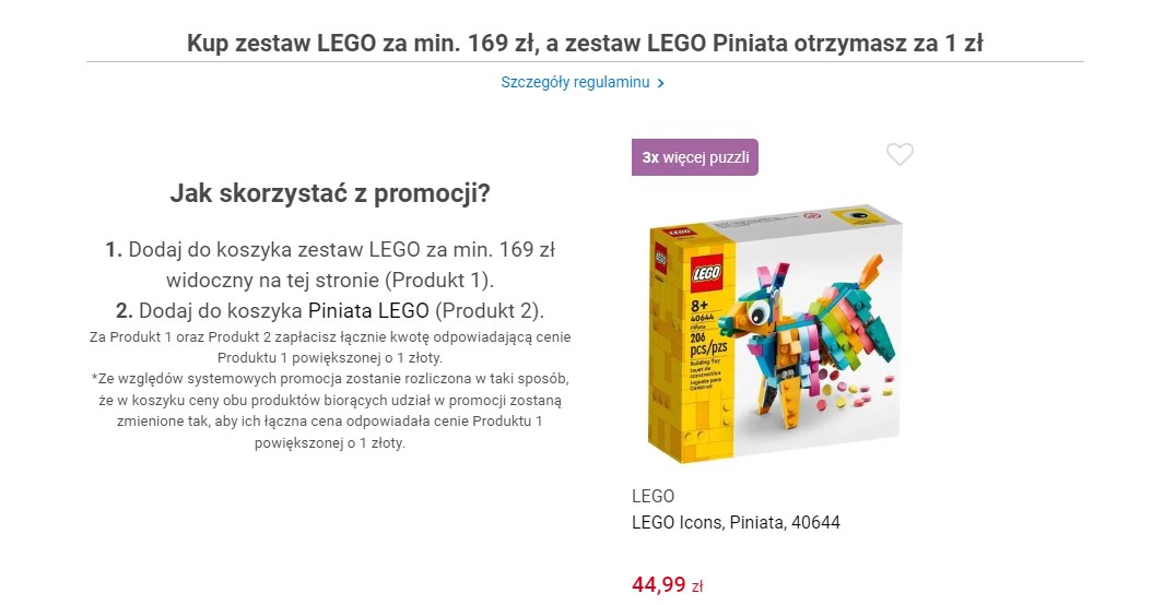 Zestaw klocków Lego za 1 zł w Smyk! /Smyk /INTERIA.PL