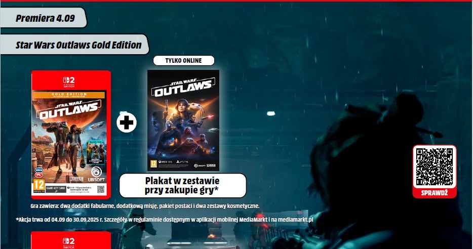 Zestaw Konsola Nintendo Switch 2 + Star Wars Outlaws Gold Edition /Media Markt/zrzut ekranu  /INTERIA.PL