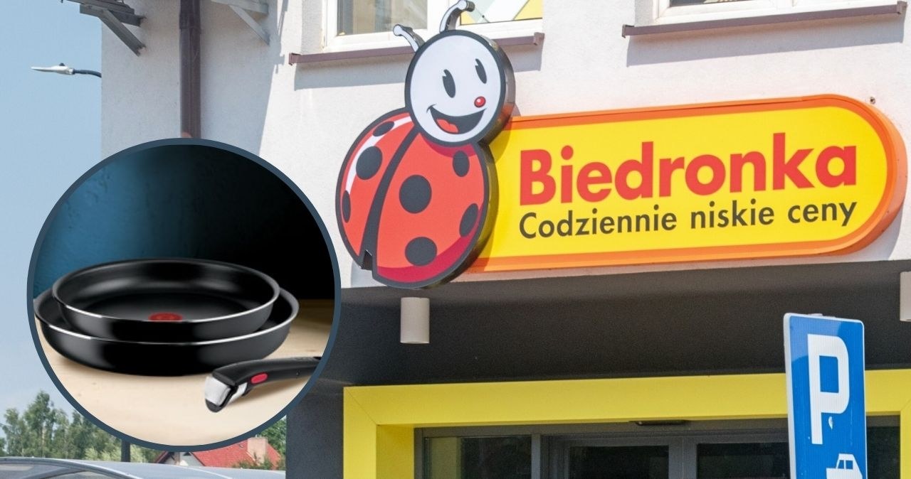 Zestaw patelni Tefal z odpinaną rączką w Biedronce! /adobestock/Biedronka /INTERIA.PL