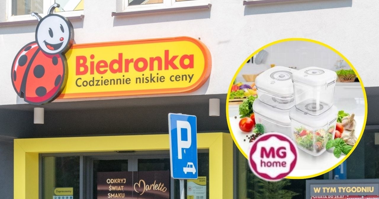 Zestaw próżniowych pojemników MG Home w Biedronce – teraz 40% taniej! /adobestock/Biedronka /INTERIA.PL