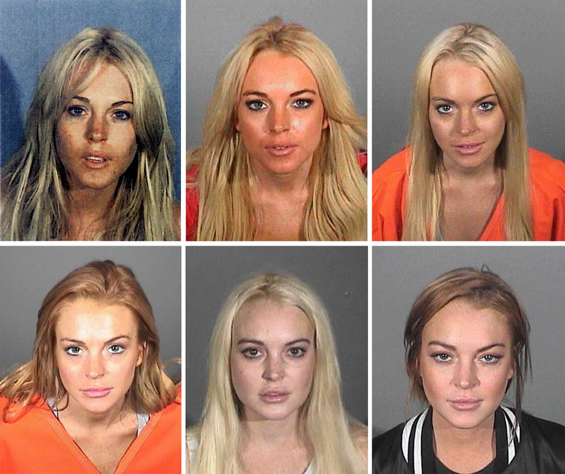 Zestawienie zdjęć z aresztowań Lindsay Lohan /Handout /Getty Images