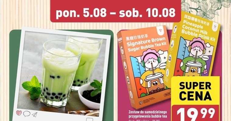 Zestawy do samodzielnego przygotowania bubble tea w ALDI /Aldi.pl /INTERIA.PL