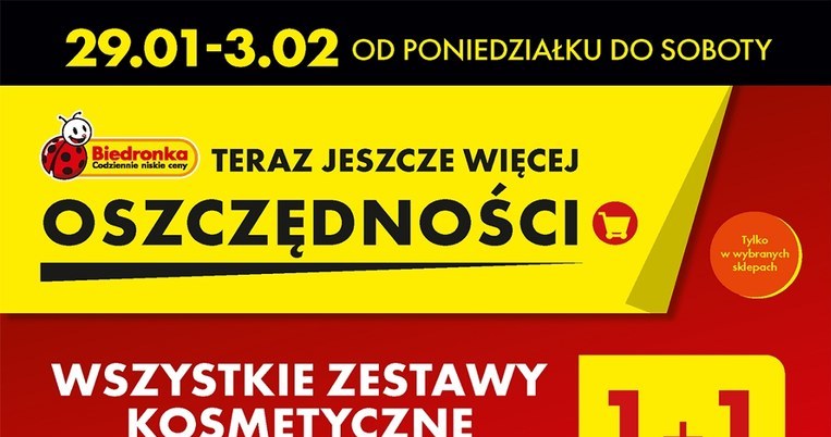 Zestawy kosmetyczne w promocji 1 + 1 gratis! /Biedronka /INTERIA.PL