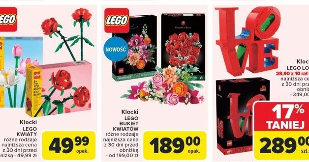 Zestawy LEGO na Walentynki w Carrefourze /Carrefour Polska /INTERIA.PL