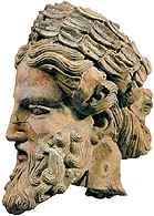 Zeus, polichromowana terakota, koniec V w. p.n.e. /Encyklopedia Internautica