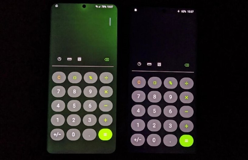Zielona poświata na smartfonach Samsunga / fot. PhoneArena /materiał zewnętrzny