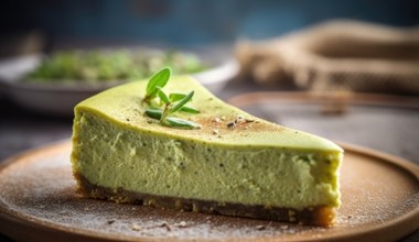 Zielony sernik matcha. Zachwyca wyglądem i smakiem, a do tego jest prosty w przygotowaniu