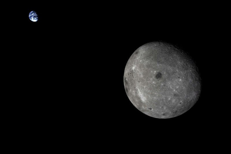 Ziemia i Księżyc obserwowane przez Chang'e 5-T1 /materiały prasowe