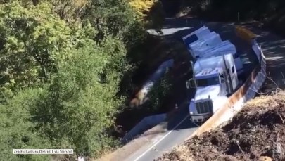 Zignorował znak, stoczył się do wąwozu