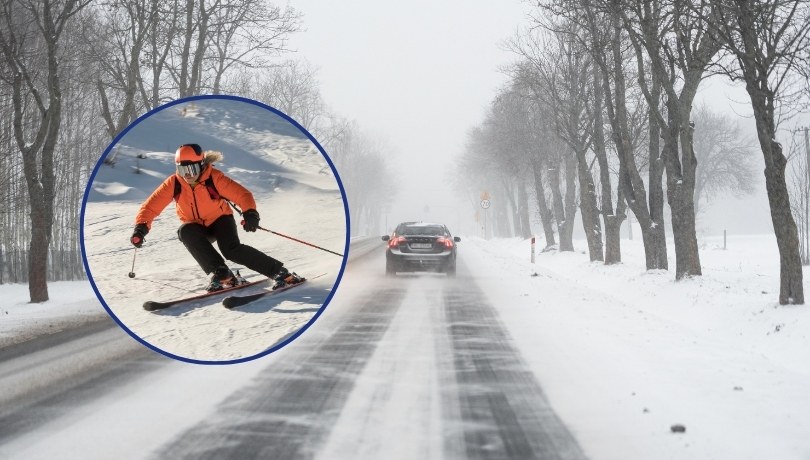 Zima w Beskidach. Trudne warunki na drogach, świetny start sezonu narciarskiego