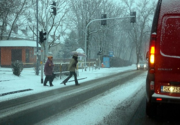 Zima w Katowicach /Andrzej Grygiel /PAP