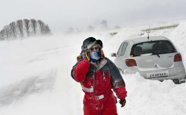 Zima w Sakskoebing na wyspie Lolland w Danii /AFP