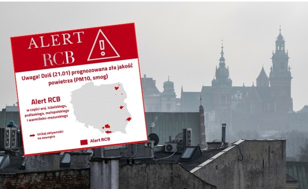 Zła jakość powietrza. Rozesłano alert RCB