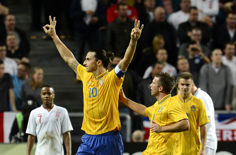 Zlatan Ibrahimovic podczas meczu Szwecja - Anglia /AFP