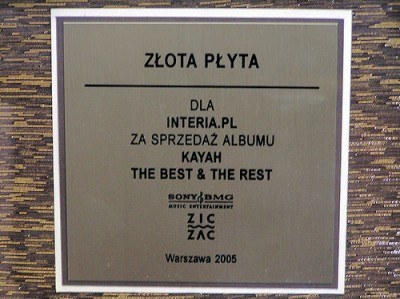 Złota Płyta dla INTERIA.PL za "The Best & The Rest" Kayah /INTERIA.PL