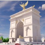 Złota statua wolności i lwy. Tak ma wyglądać łuk triumfalny w Waszyngtonie