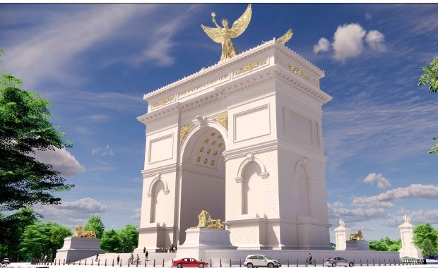 Złota statua wolności i lwy. Tak ma wyglądać łuk triumfalny w Waszyngtonie