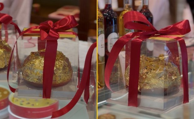 Złoto na wierzchu, a w środku? To jeden z najdroższych pączków w Polsce