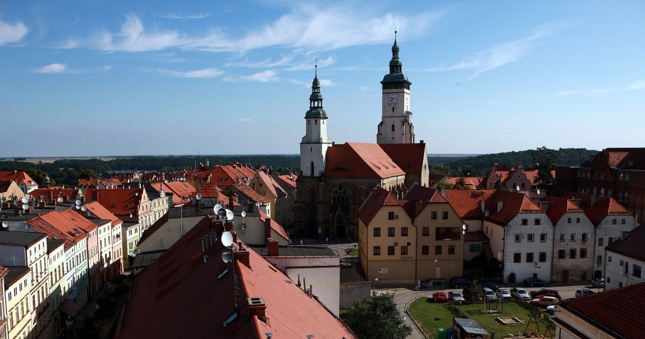 Złotoryja, panorama rynku z Baszty Kowalskiej /Paweł Jeziorniak /Reporter