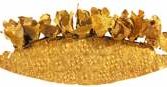 Złoty diadem z grobu III w okręgu grobowym A w Mykenach, XVI w. p.n.e. /Encyklopedia Internautica