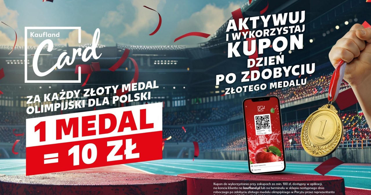 Złoty medal to 10 zł zniżki w Kauflandzie! /Kaufland /INTERIA.PL